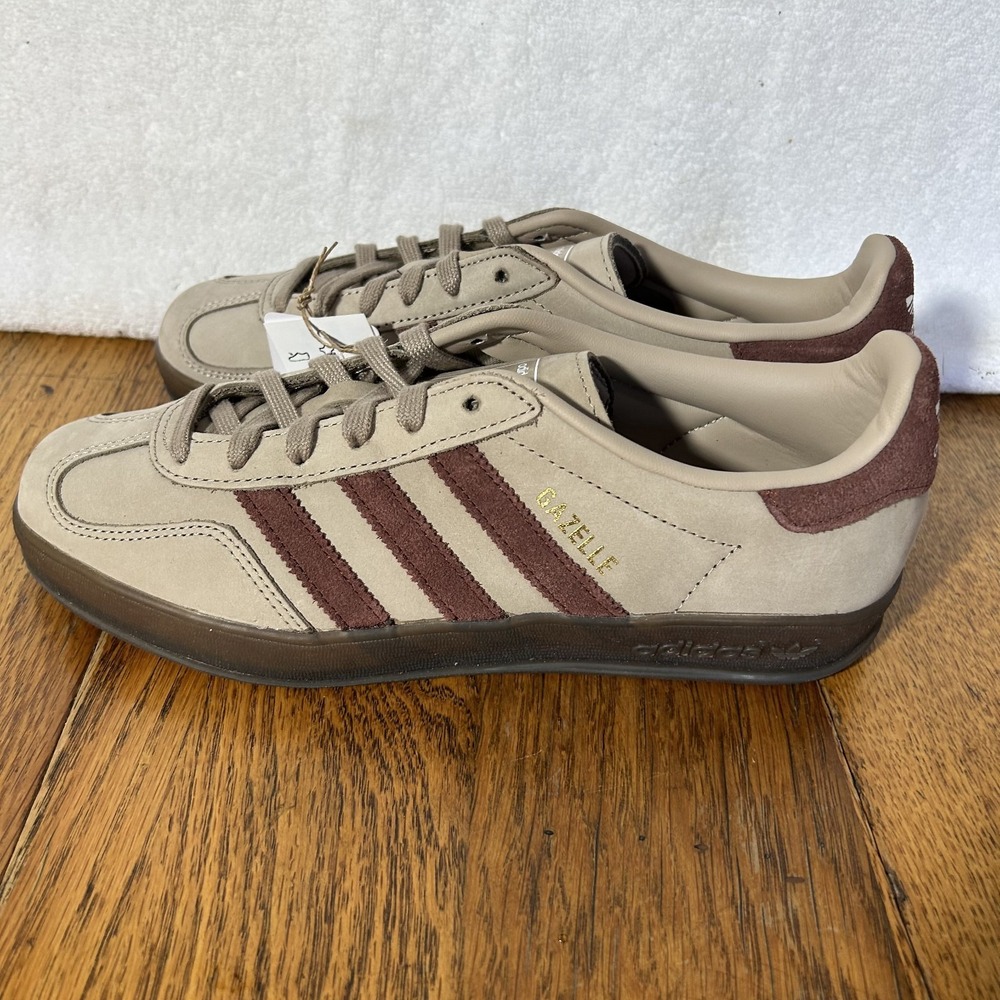 Adidas Mens Size 8 W's 9.5 Gazelle Indoor Brown/Gum JQ8387 Shoes